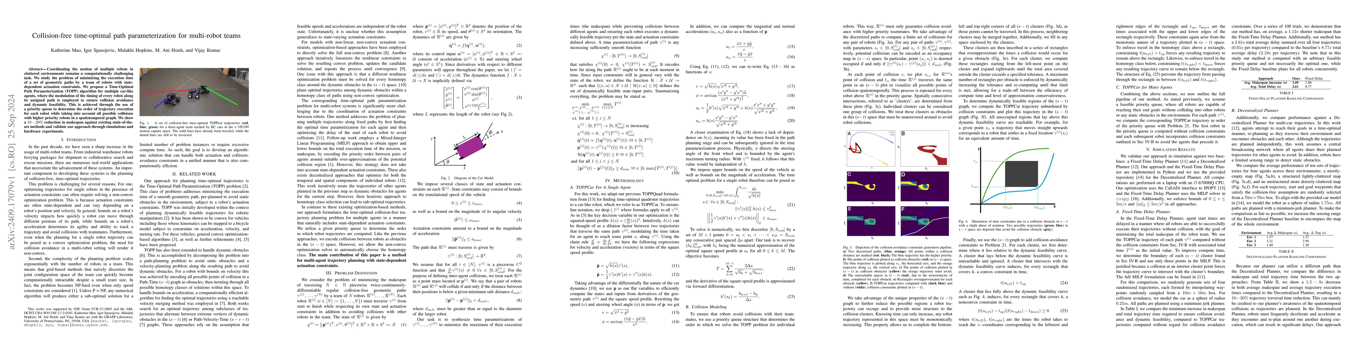 Thumbnail for Collision-free time-optimal path parameterization for multi-robot teams