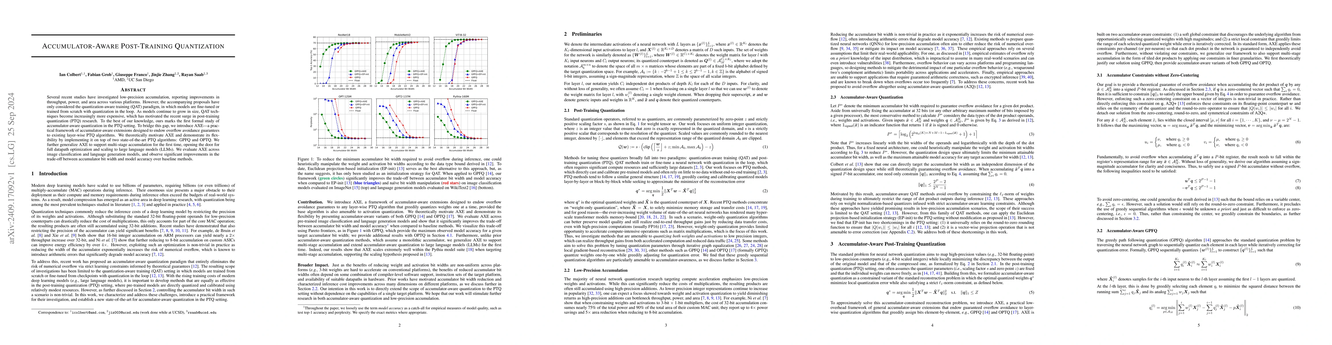Thumbnail for Accumulator-Aware Post-Training Quantization