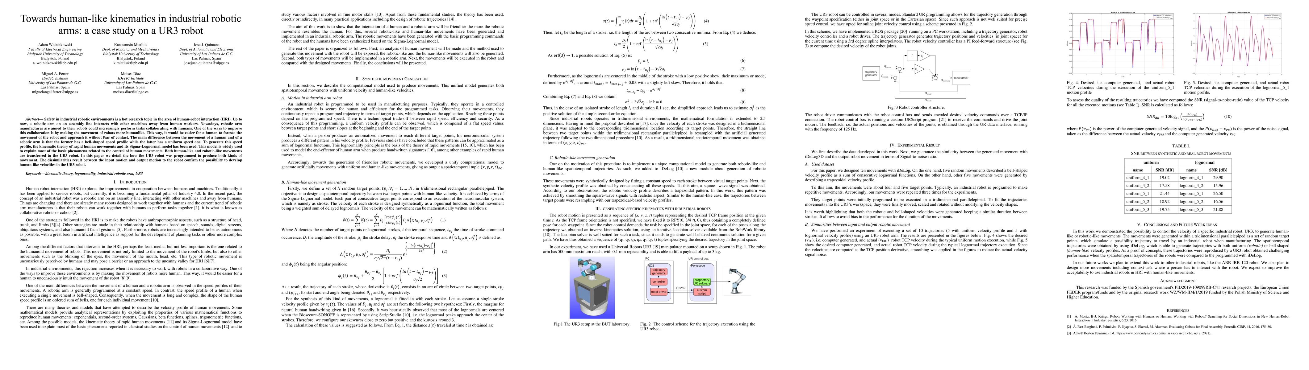 Thumbnail for Towards human-like kinematics in industrial robotic arms: a case study
  on a UR3 robot