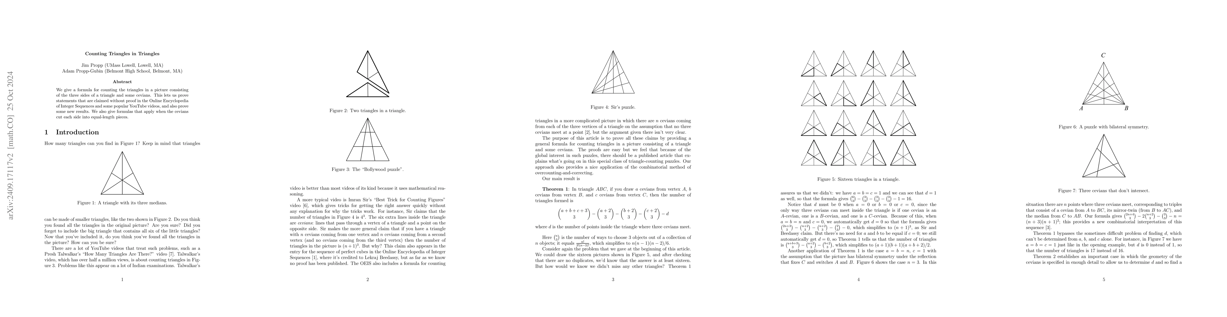 Thumbnail for Counting Triangles in Triangles