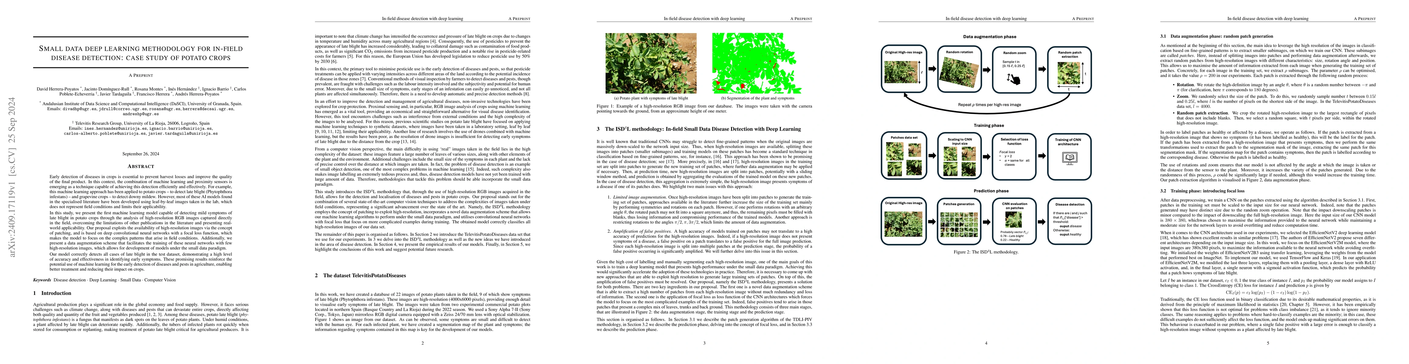 Thumbnail for Small data deep learning methodology for in-field disease detection