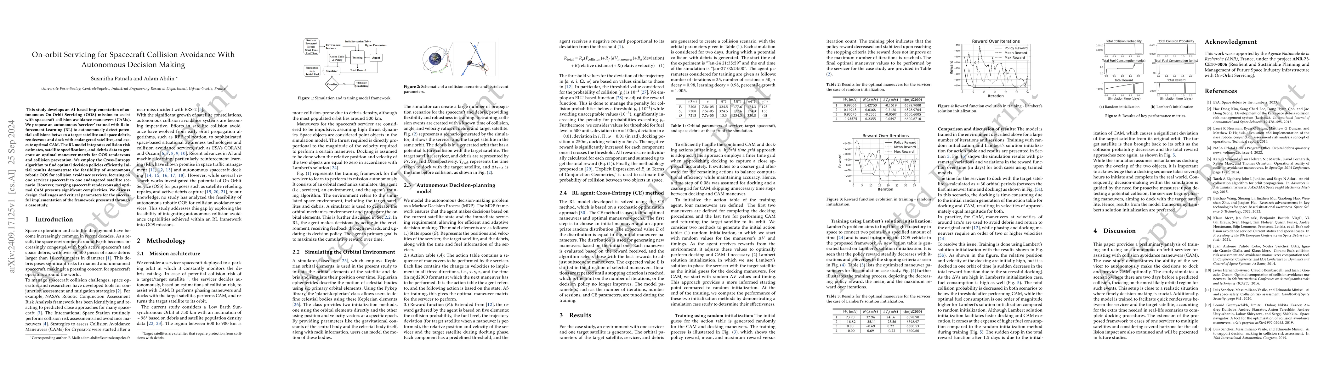 Thumbnail for On-orbit Servicing for Spacecraft Collision Avoidance With Autonomous
  Decision Making