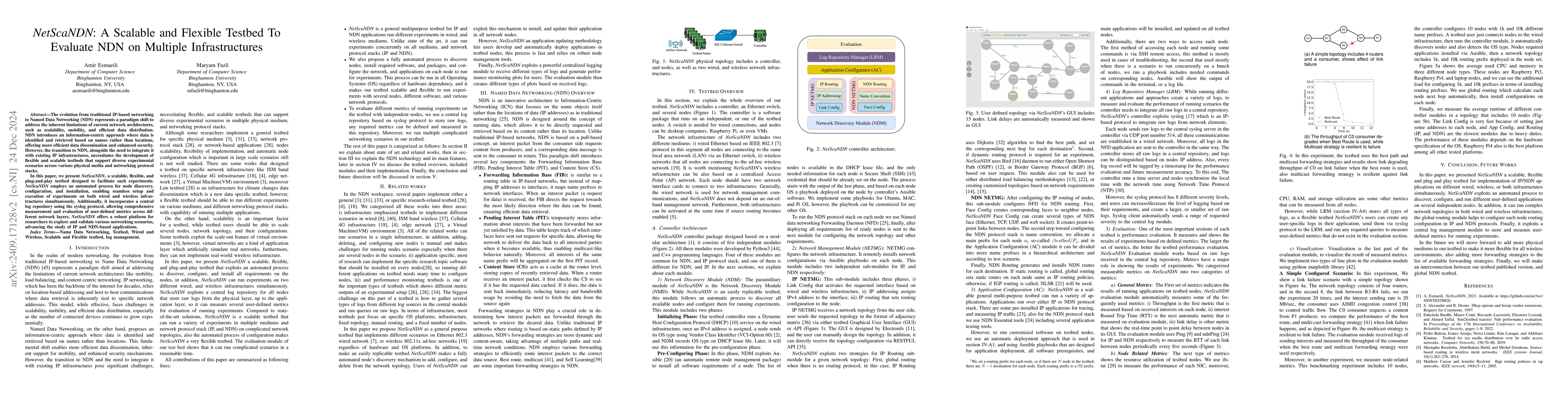 Thumbnail for NetScaNDN: A Scalable and Flexible Testbed To Evaluate NDN on Multiple
  Infrastructures