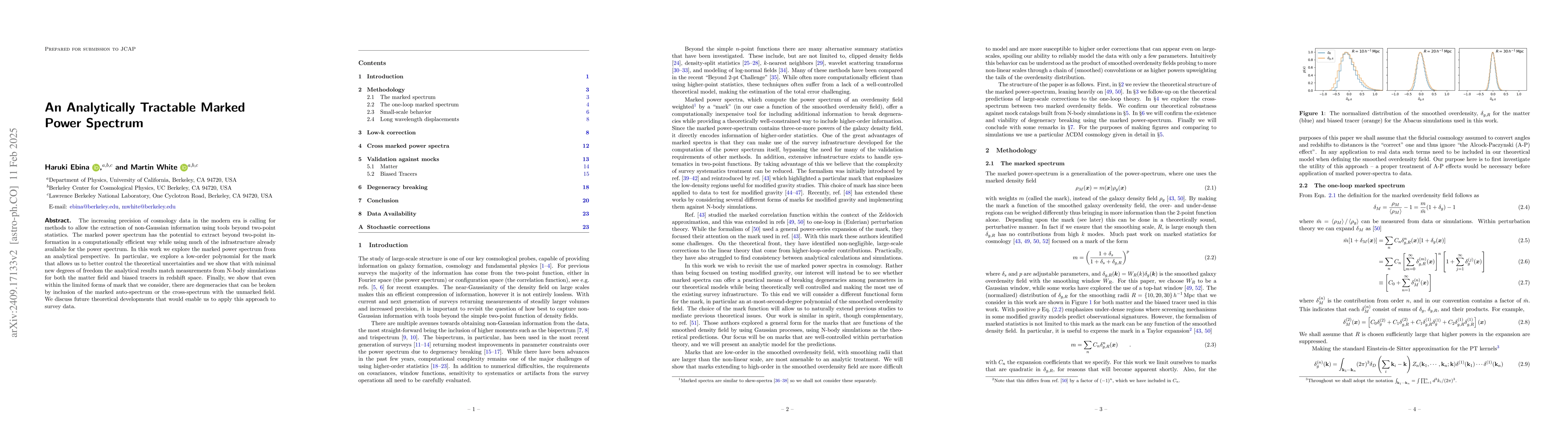 Thumbnail for An Analytically Tractable Marked Power Spectrum