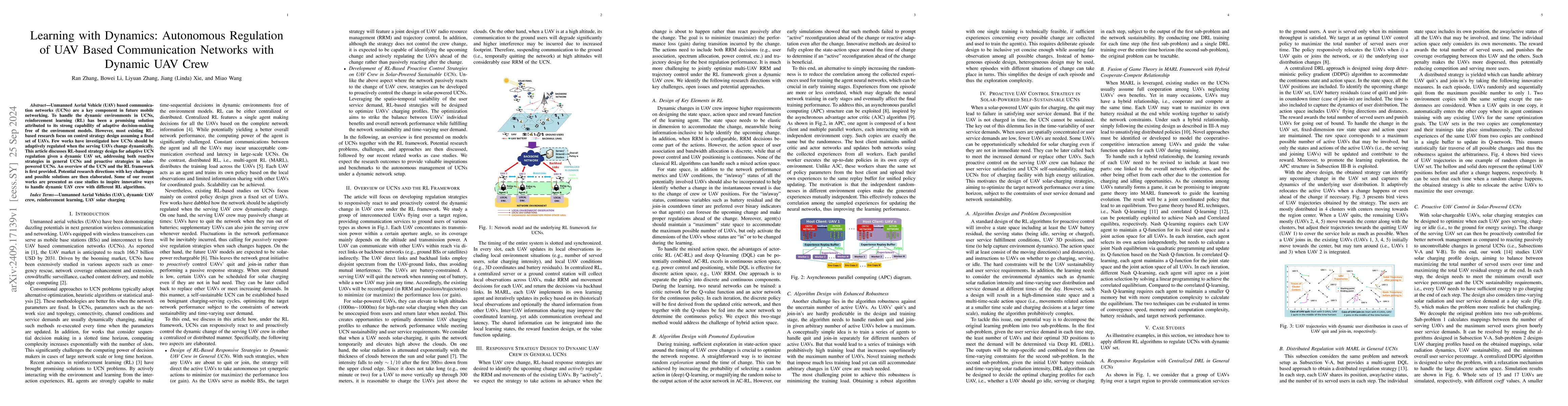 Thumbnail for Learning with Dynamics: Autonomous Regulation of UAV Based Communication
  Networks with Dynamic UAV Crew