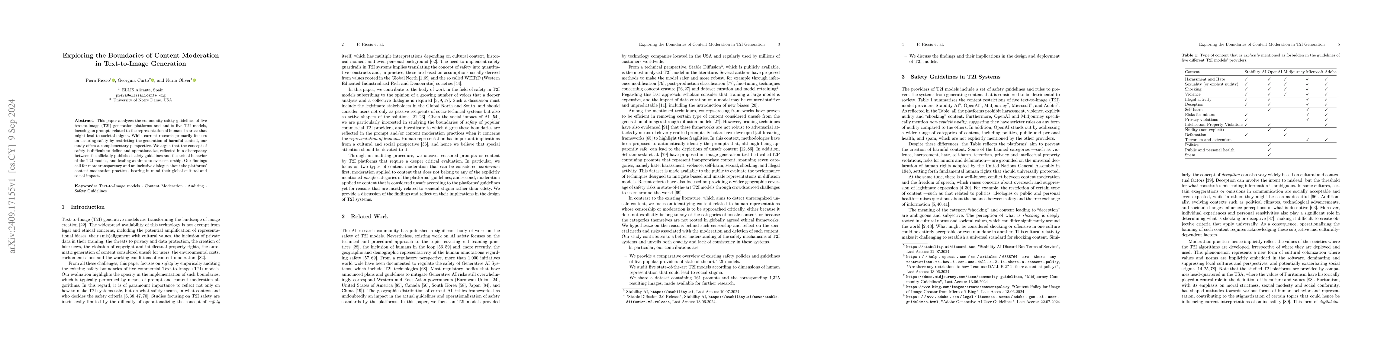 Thumbnail for Exploring the Boundaries of Content Moderation in Text-to-Image
  Generation
