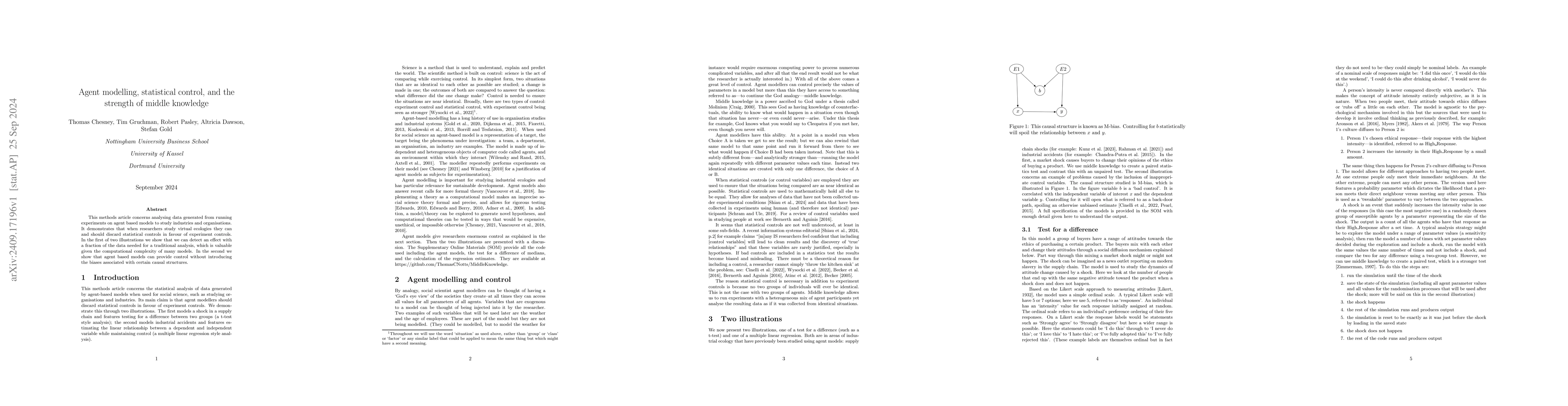 Thumbnail for Agent modelling, statistical control, and the strength of middle
  knowledge