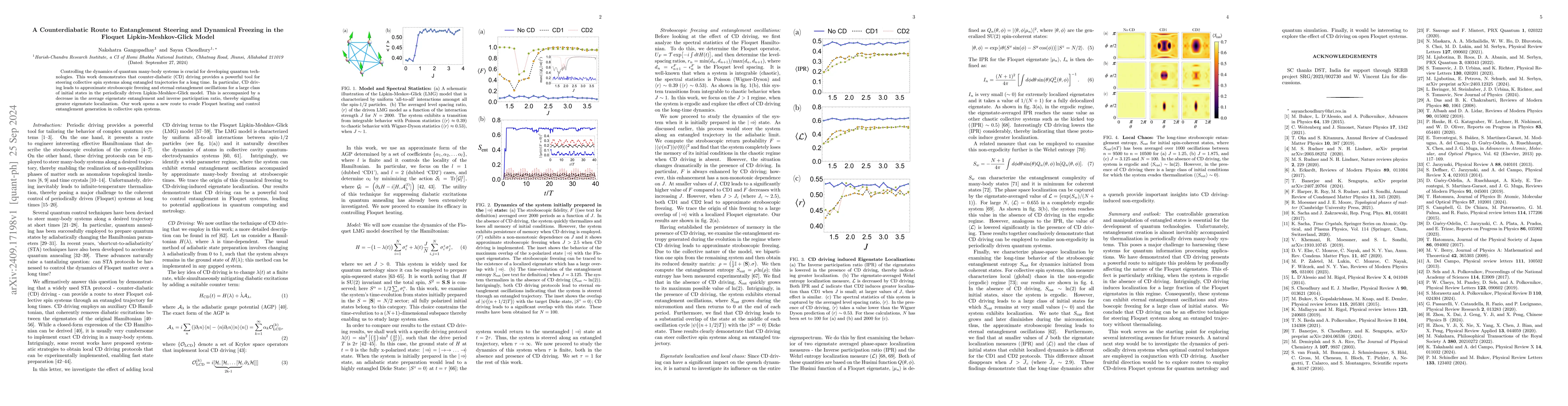 Thumbnail for A Counterdiabatic Route to Entanglement Steering and Dynamical Freezing
  in the Floquet Lipkin-Meshkov-Glick Model