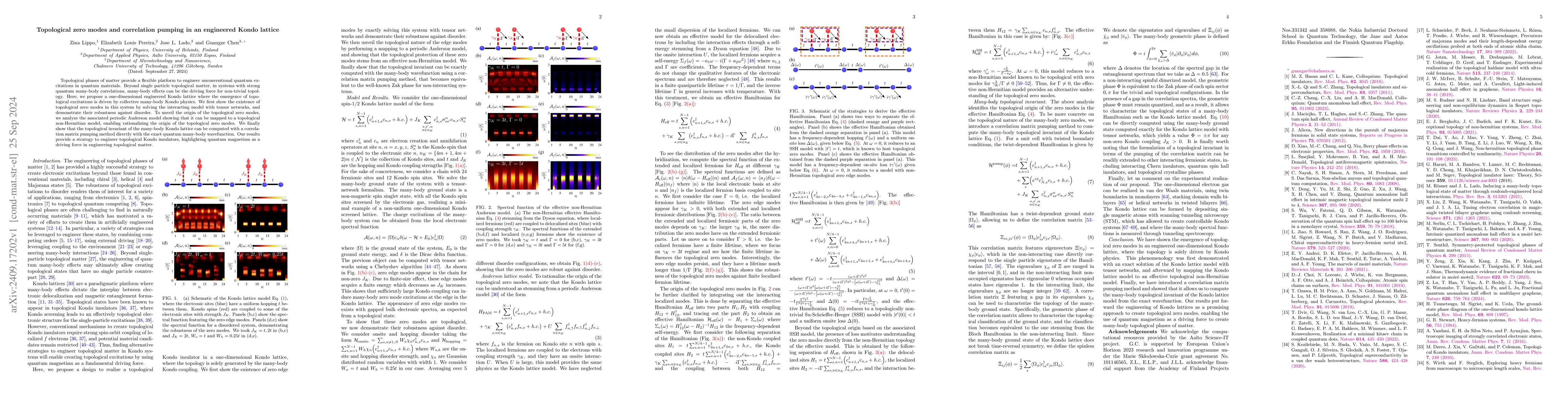 Thumbnail for Topological zero modes and correlation pumping in an engineered Kondo
  lattice