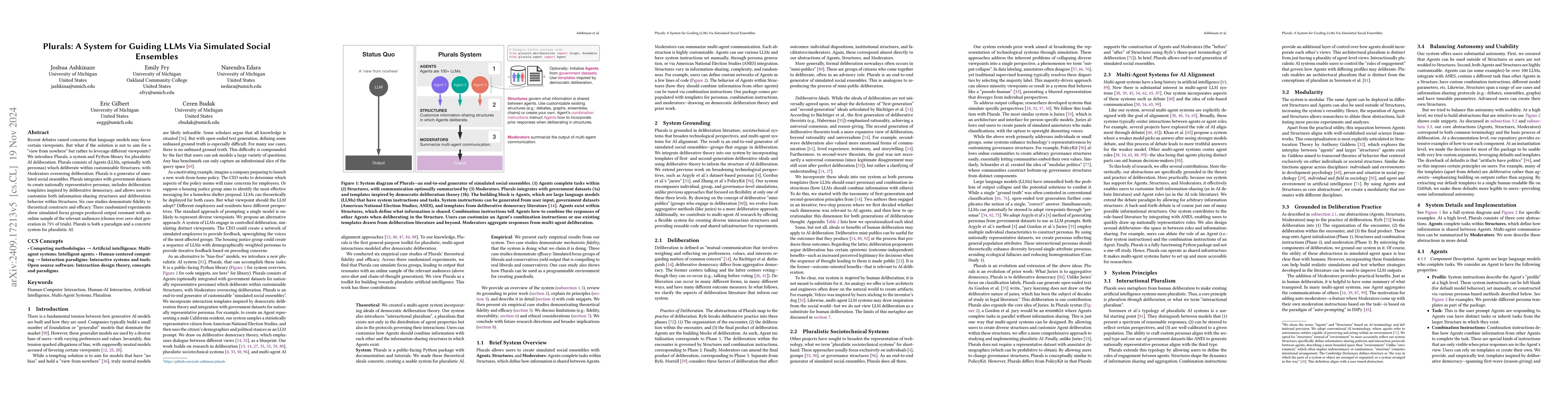 Thumbnail for Plurals: A System for Guiding LLMs Via Simulated Social Ensembles