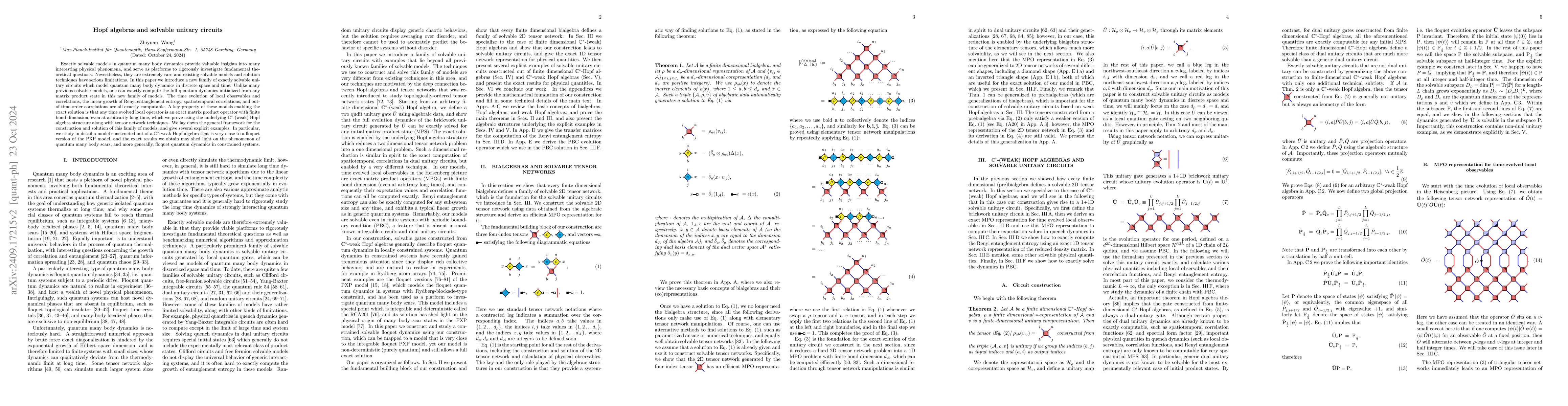 Thumbnail for Hopf algebras and solvable unitary circuits