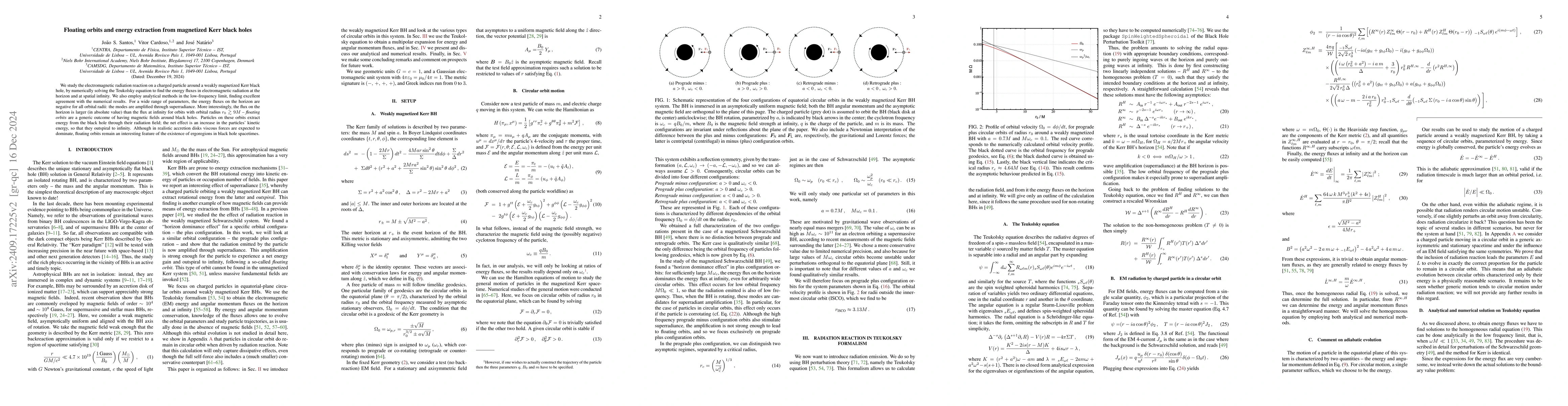 Thumbnail for Floating orbits and energy extraction from magnetized Kerr black holes