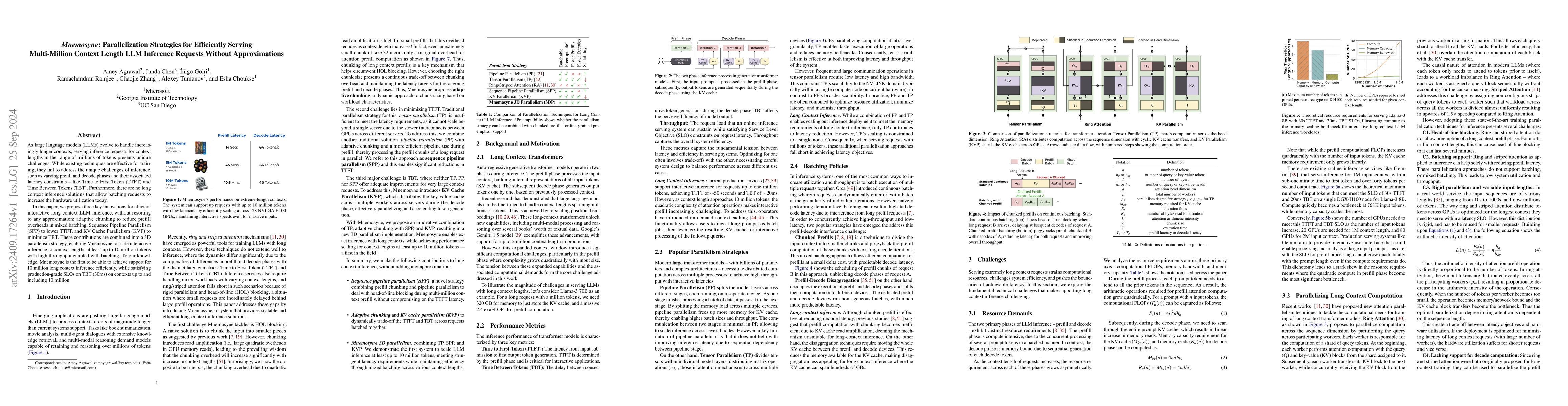 Thumbnail for Mnemosyne: Parallelization Strategies for Efficiently Serving
  Multi-Million Context Length LLM Inference Requests Without Approximations