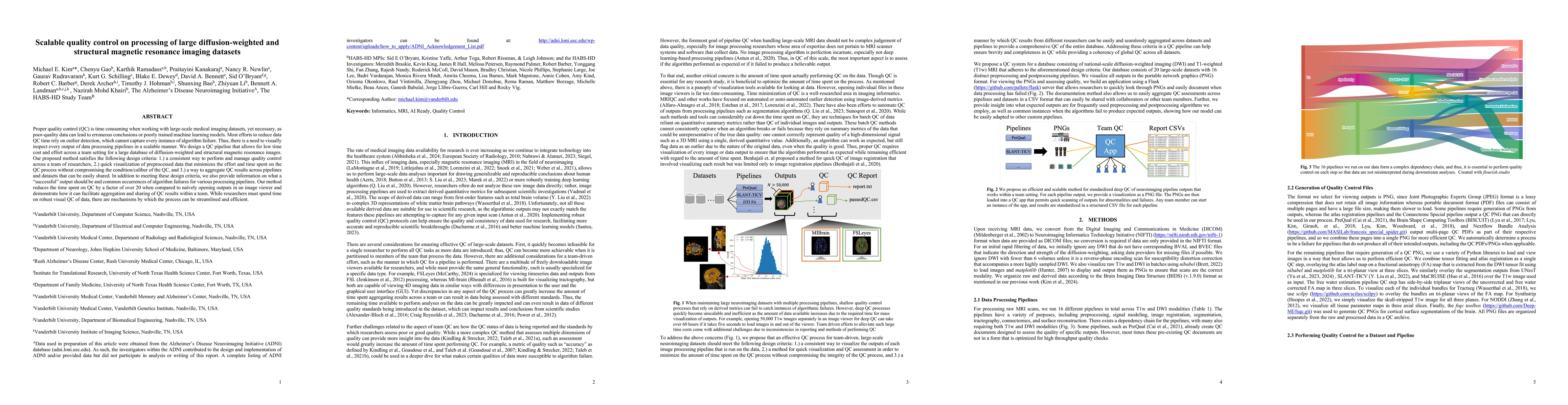 Thumbnail for Scalable quality control on processing of large diffusion-weighted and
  structural magnetic resonance imaging datasets