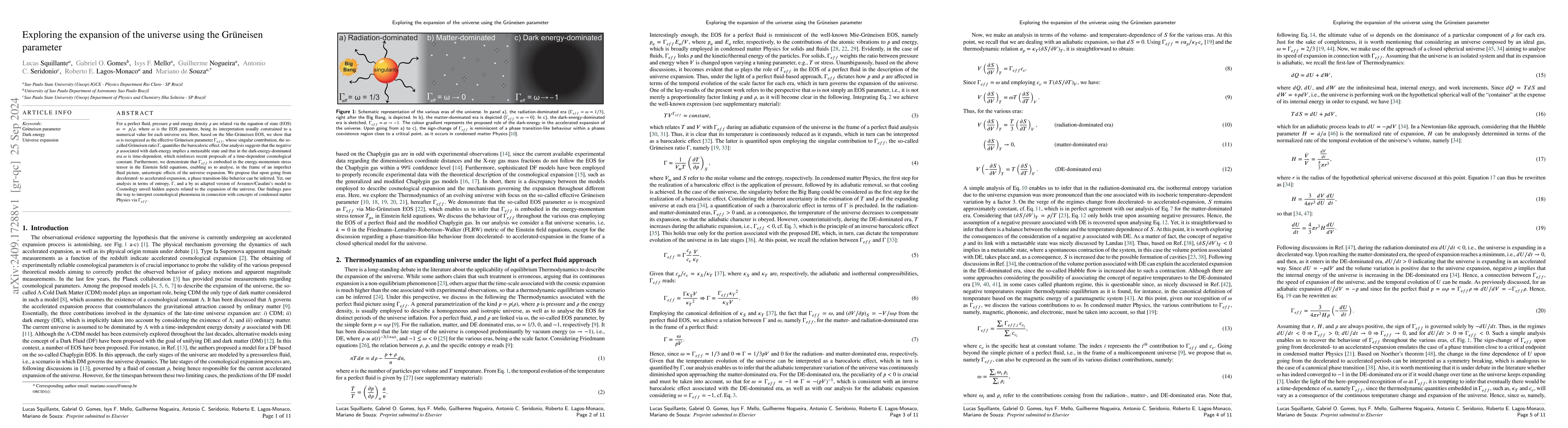 Thumbnail for Exploring the expansion of the universe using the Grüneisen parameter