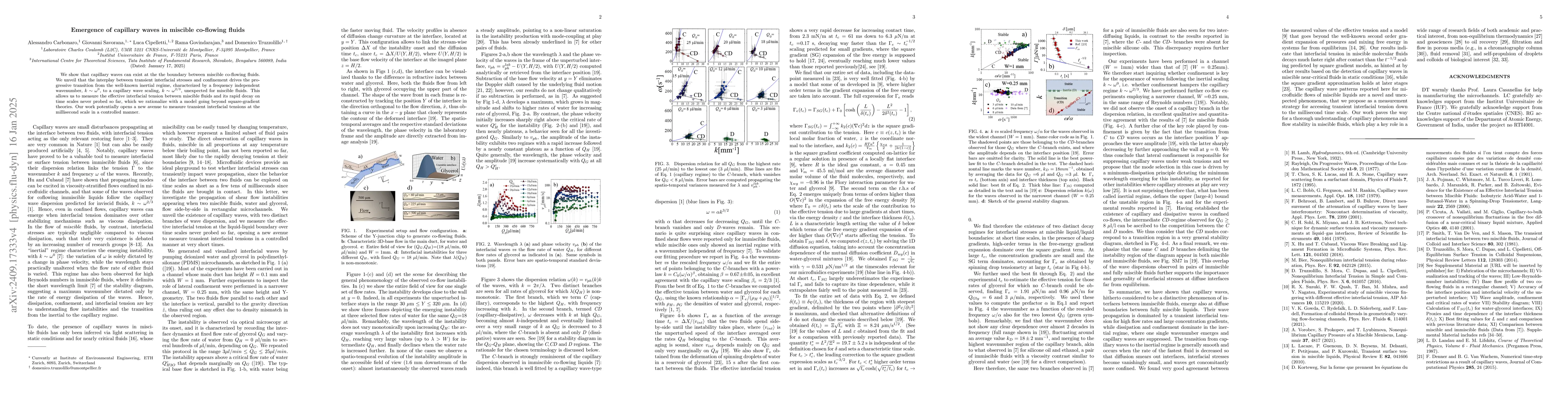 Thumbnail for Capillary waves in miscible fluids
