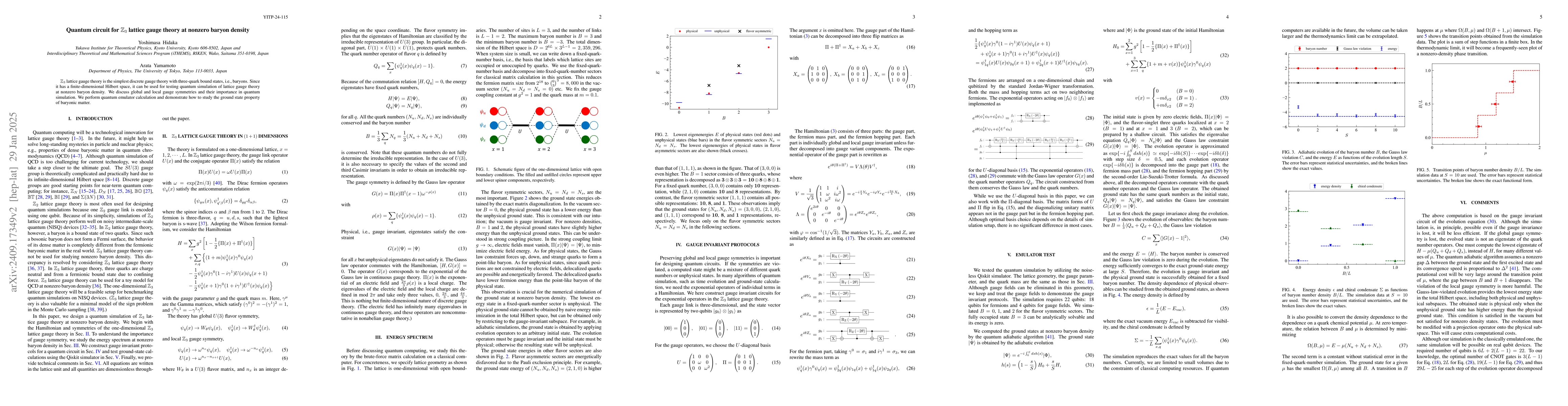 Thumbnail for Quantum circuit for $\mathbb{Z}_3$ lattice gauge theory at nonzero
  baryon density