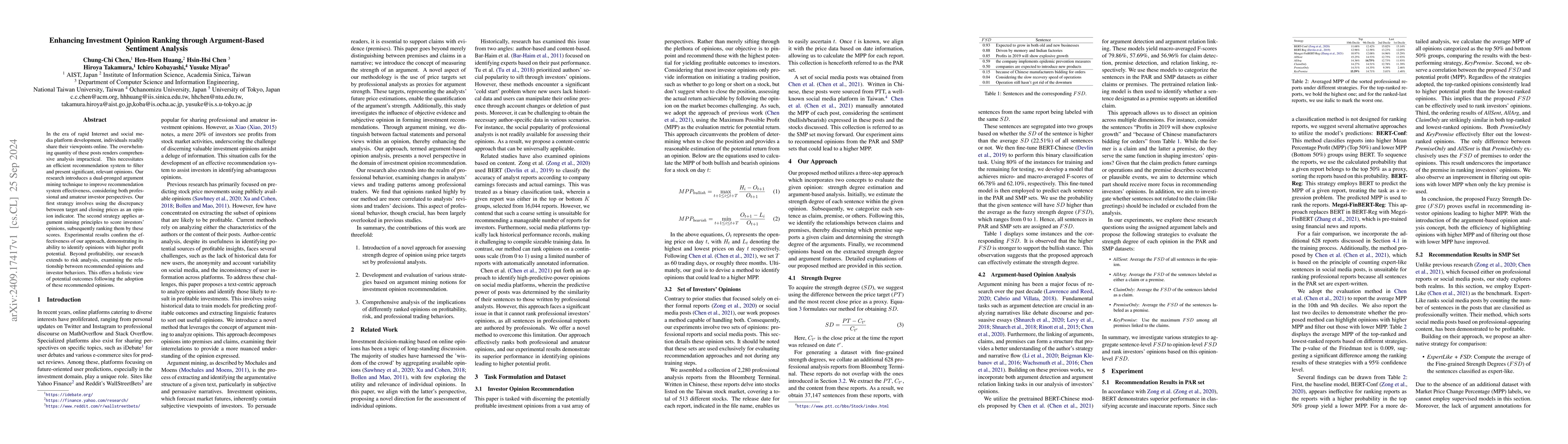 Thumbnail for Enhancing Investment Opinion Ranking through Argument-Based Sentiment
  Analysis