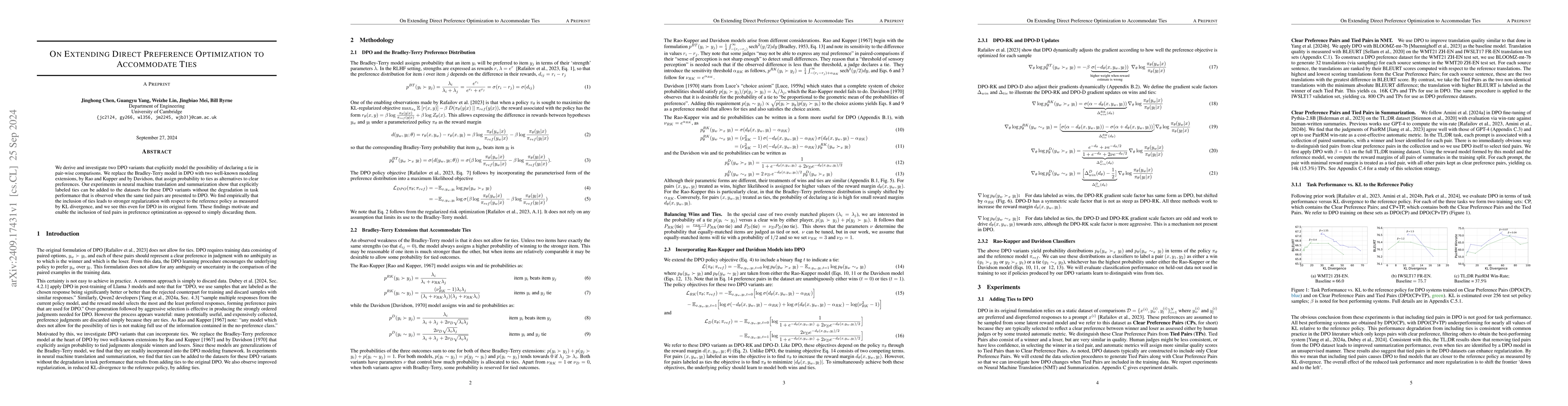 Thumbnail for On Extending Direct Preference Optimization to Accommodate Ties