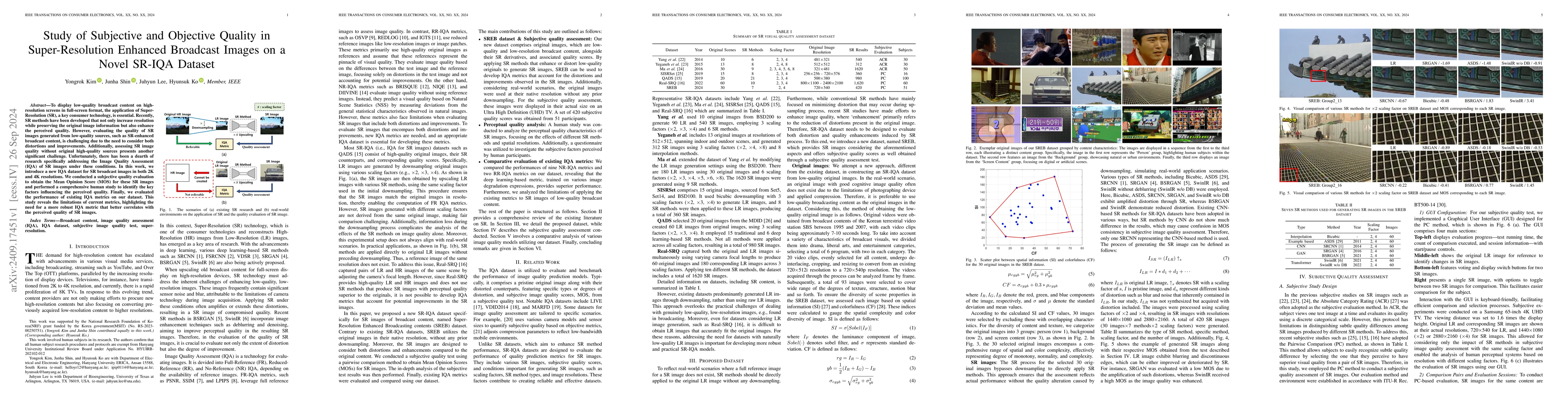 Thumbnail for Study of Subjective and Objective Quality in Super-Resolution Enhanced
  Broadcast Images on a Novel SR-IQA Dataset