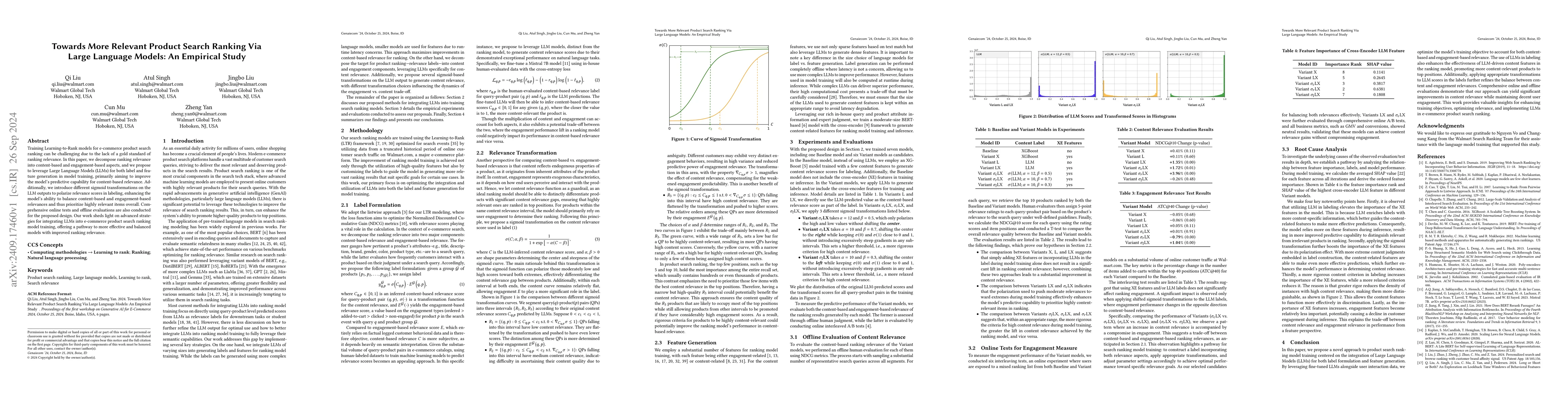 Thumbnail for Towards More Relevant Product Search Ranking Via Large Language Models:
  An Empirical Study