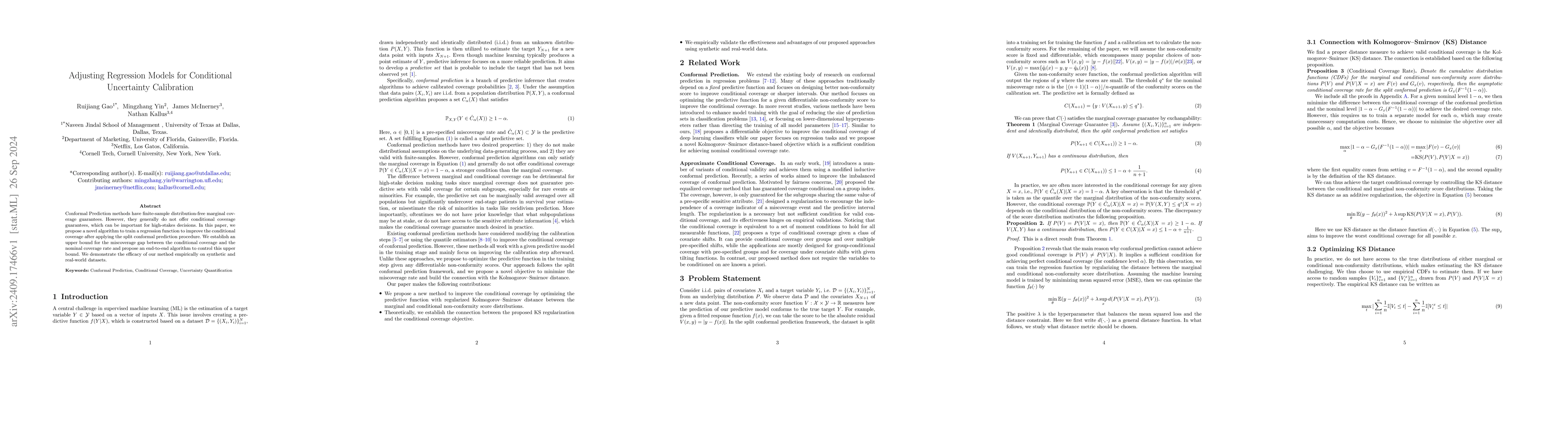 Thumbnail for Adjusting Regression Models for Conditional Uncertainty Calibration