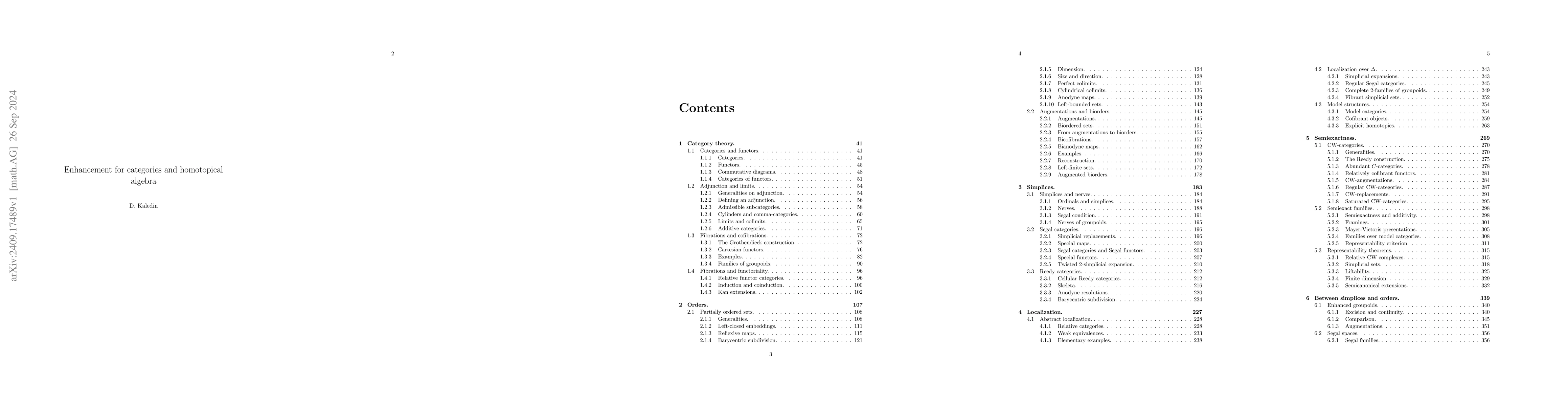 Thumbnail for Enhancement for categories and homotopical algebra