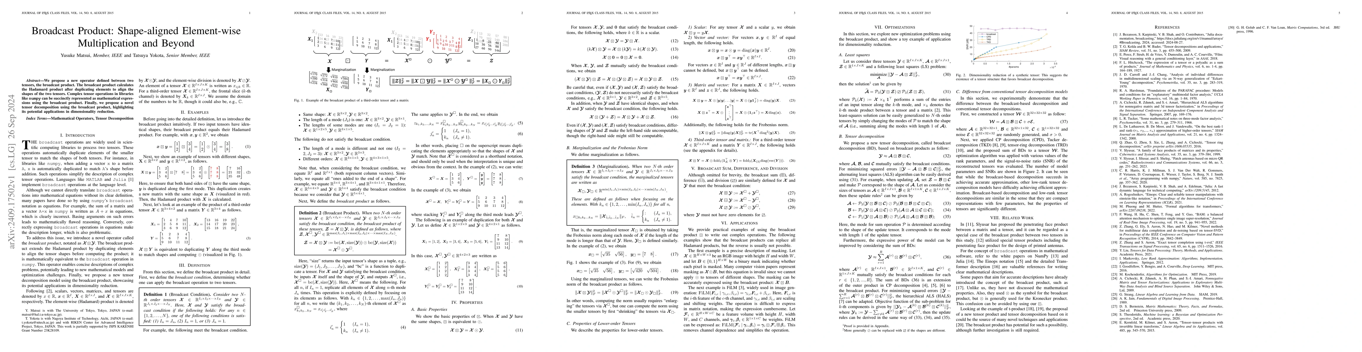 Thumbnail for Broadcast Product: Shape-aligned Element-wise Multiplication and Beyond