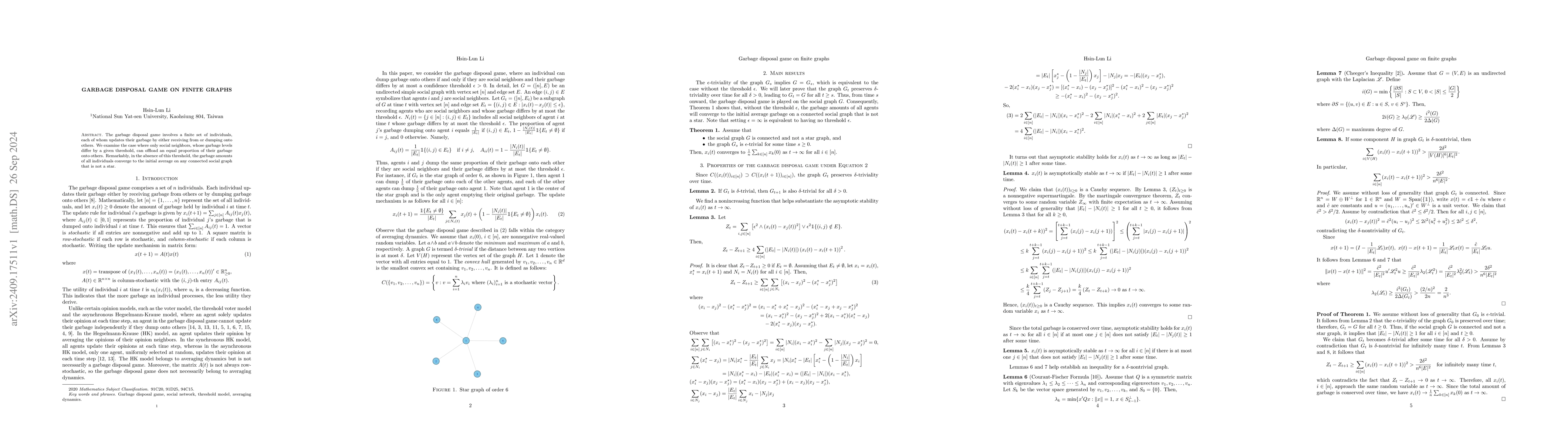 Thumbnail for Garbage disposal game on finite graphs