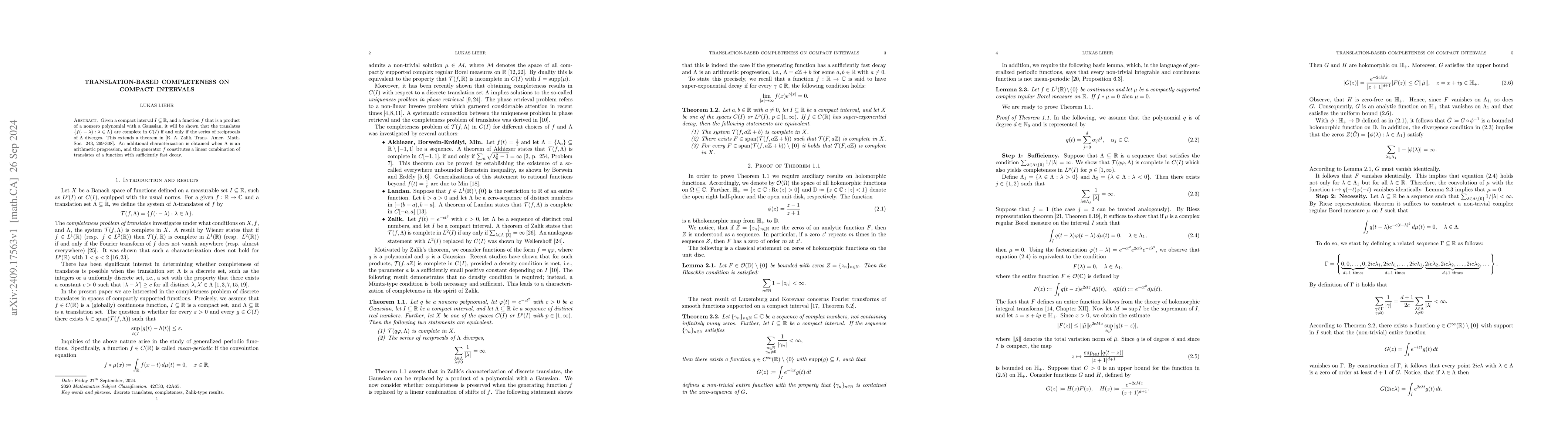 Thumbnail for Translation-based completeness on compact intervals