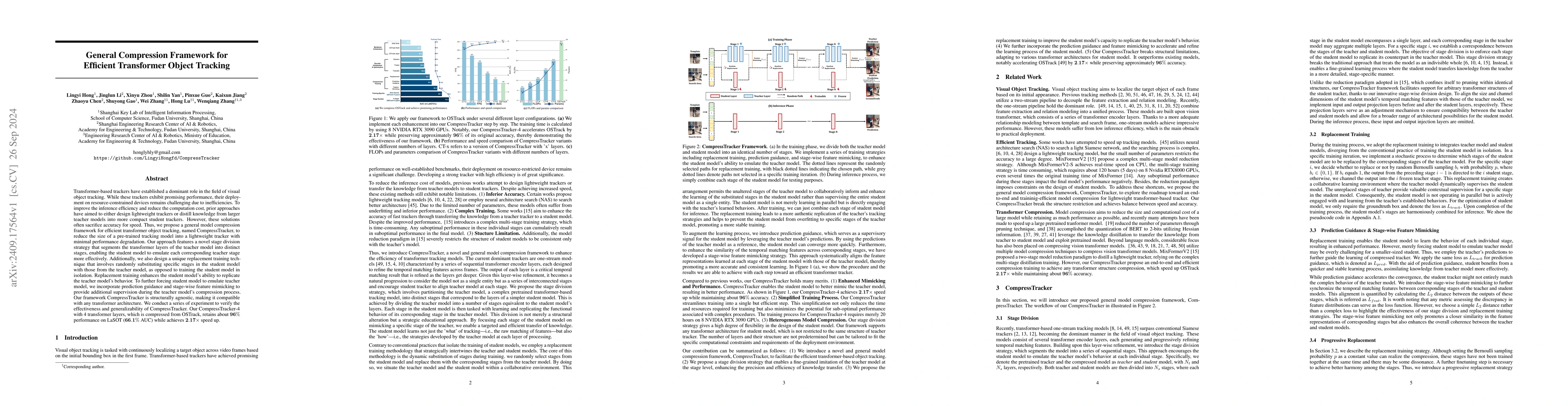 Thumbnail for General Compression Framework for Efficient Transformer Object Tracking