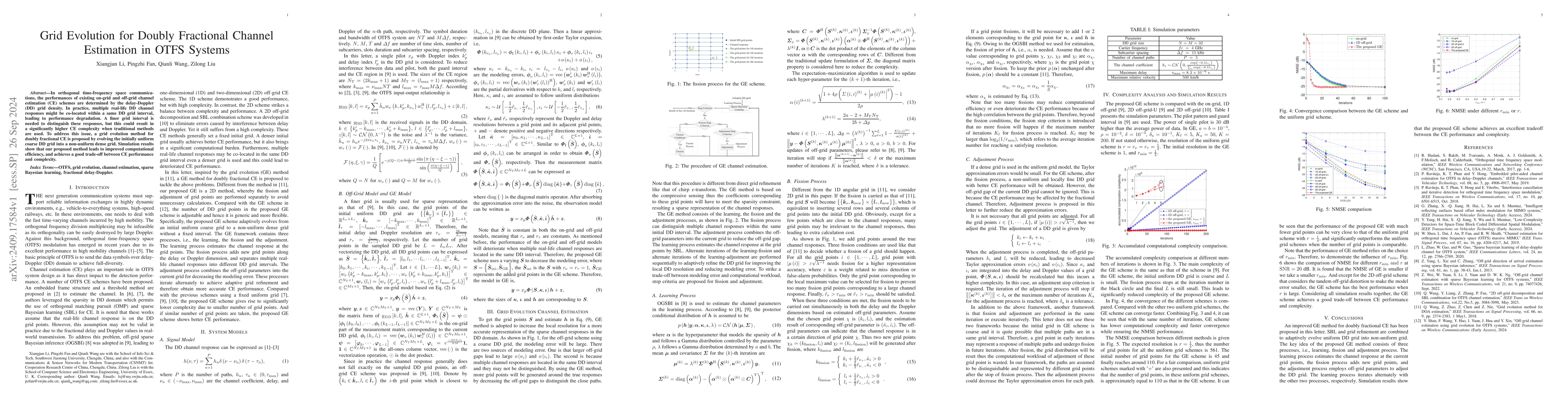 Thumbnail for Grid Evolution for Doubly Fractional Channel Estimation in OTFS Systems