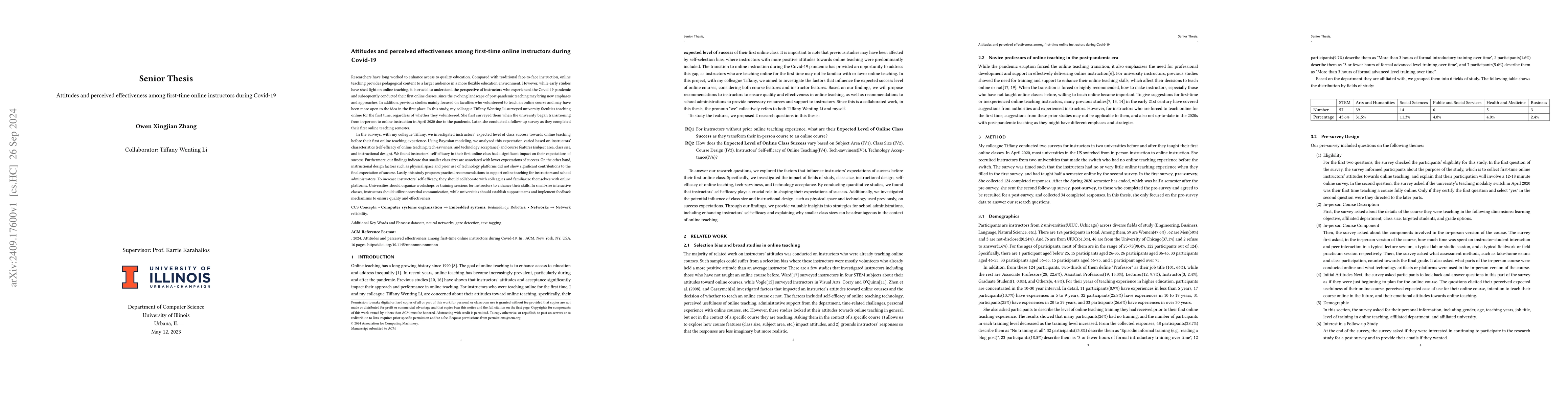 Thumbnail for Attitudes and perceived effectiveness among first-time online
  instructors during Covid-19