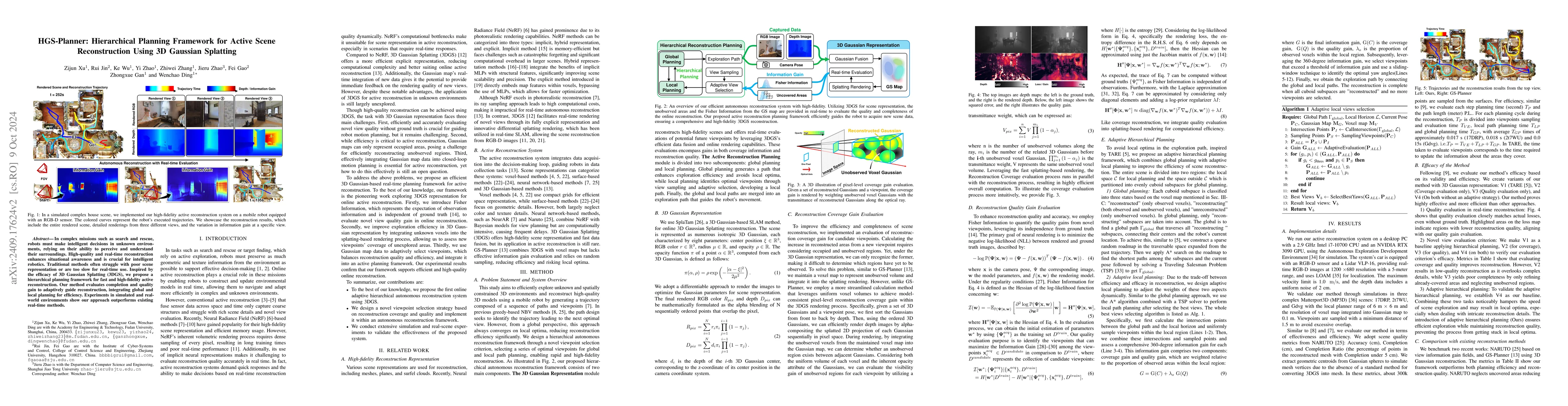 Thumbnail for HGS-Planner: Hierarchical Planning Framework for Active Scene
  Reconstruction Using 3D Gaussian Splatting