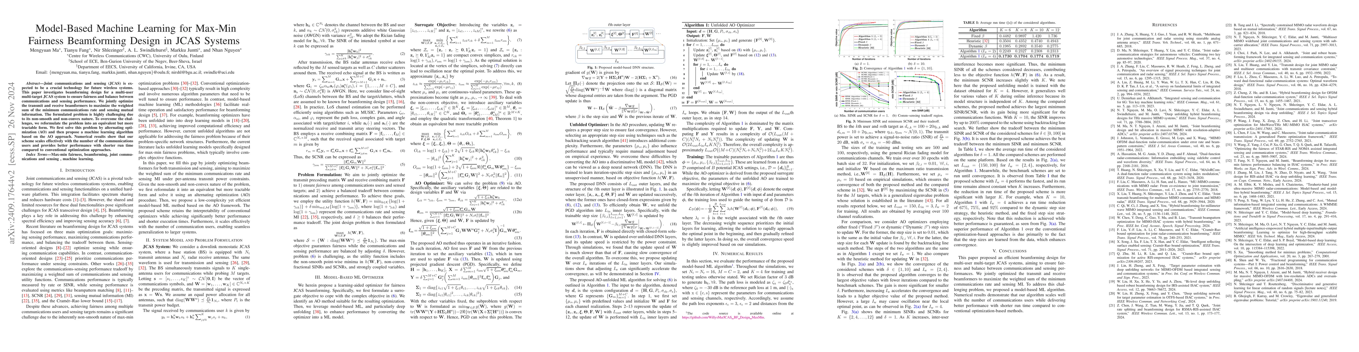 Thumbnail for Model-Based Machine Learning for Max-Min Fairness Beamforming Design in
  JCAS Systems