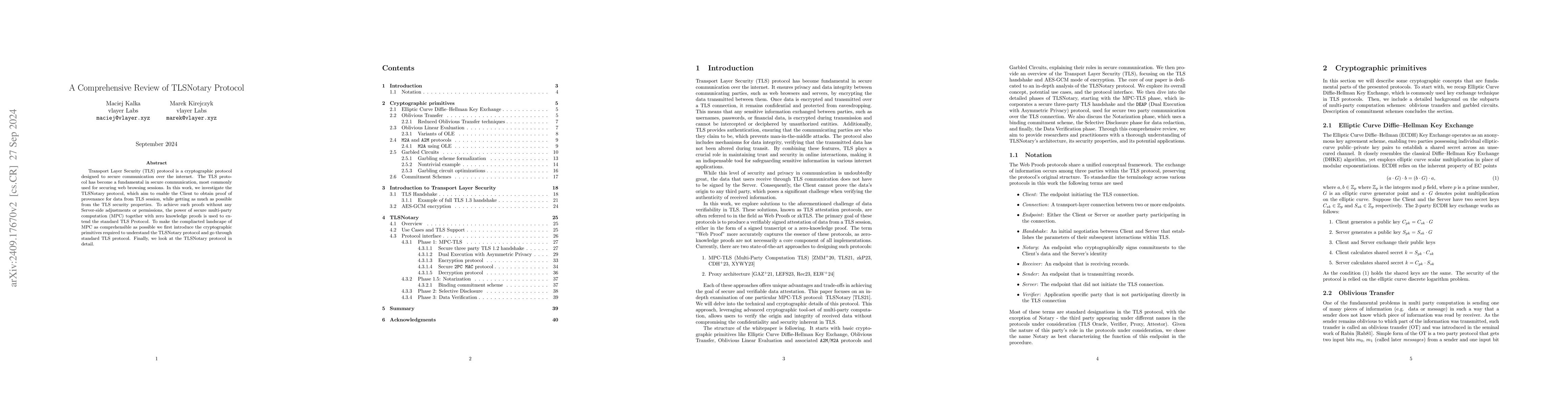 Thumbnail for A Comprehensive Review of TLSNotary Protocol