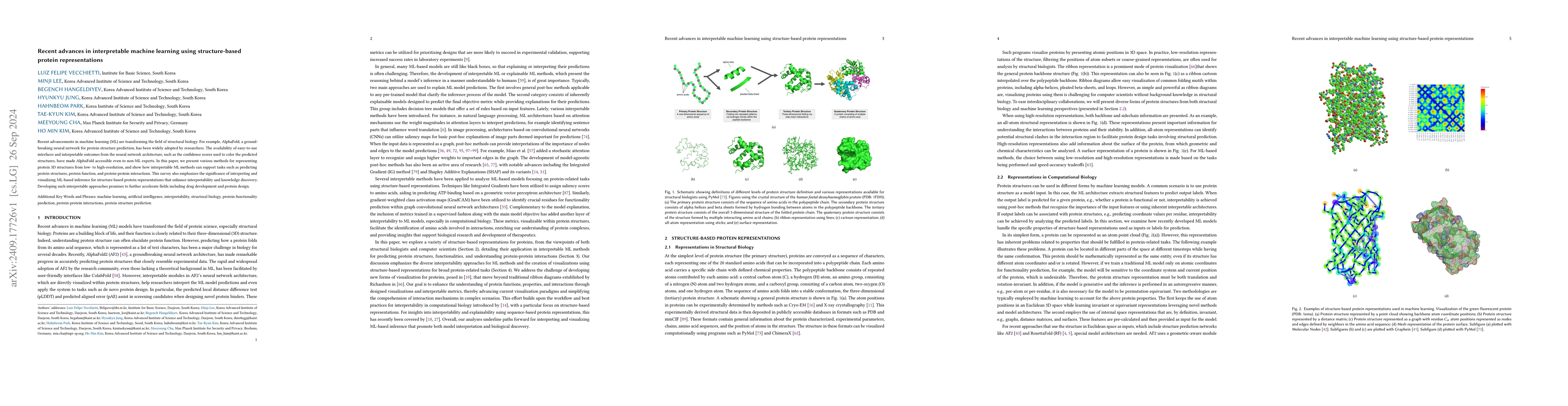 Thumbnail for Recent advances in interpretable machine learning using structure-based
  protein representations