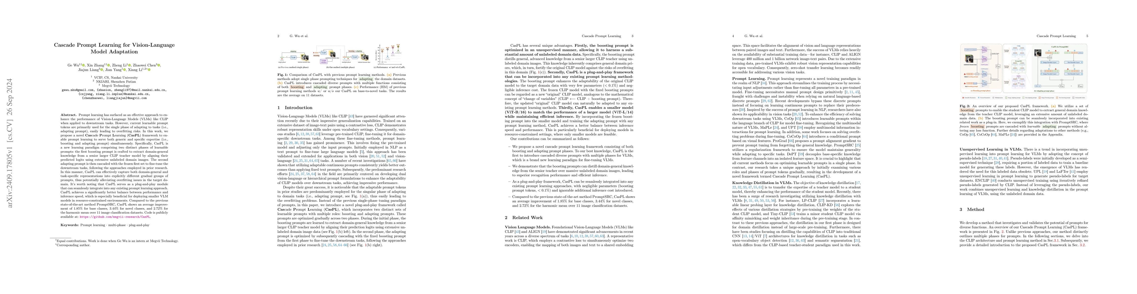 Thumbnail for Cascade Prompt Learning for Vision-Language Model Adaptation