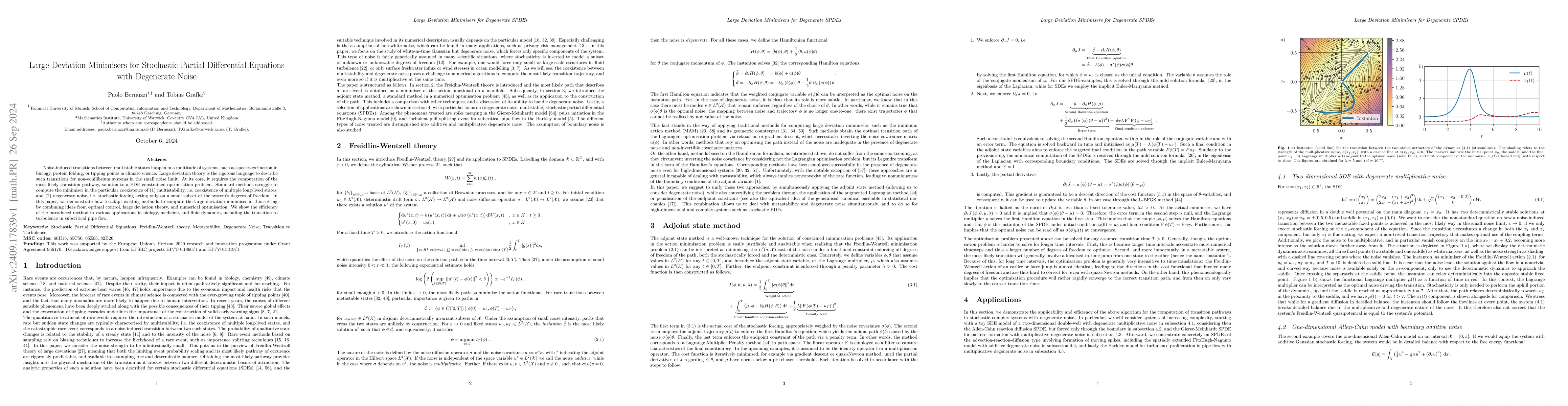 Thumbnail for Large Deviation Minimisers for Stochastic Partial Differential Equations
  with Degenerate Noise