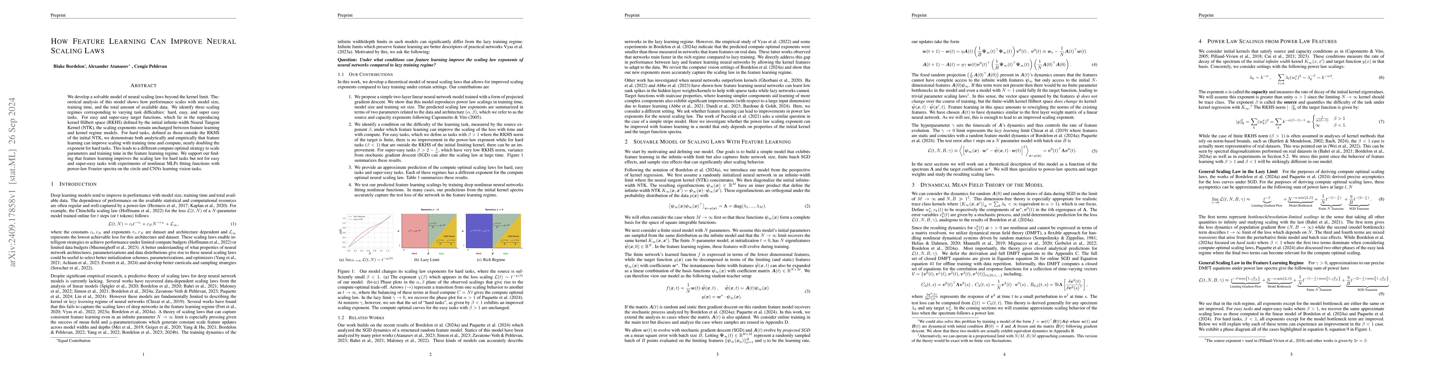 Thumbnail for How Feature Learning Can Improve Neural Scaling Laws