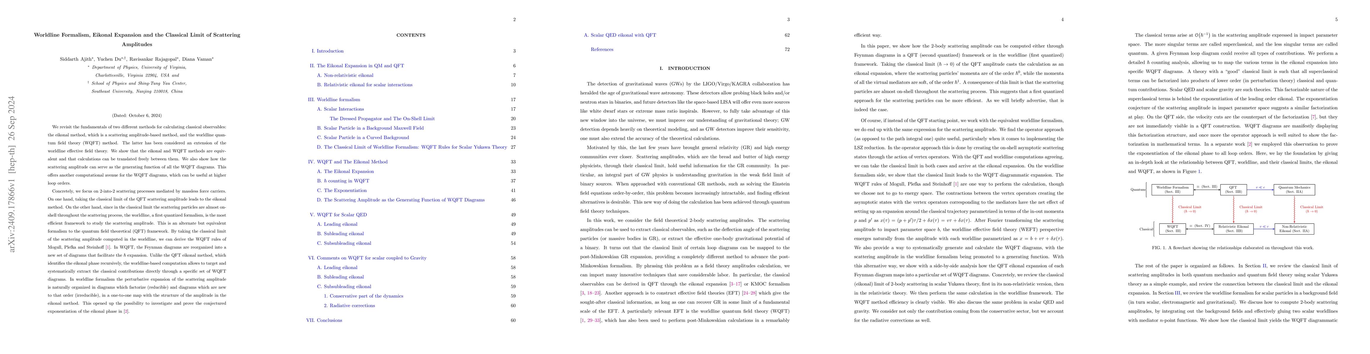 Thumbnail for Worldline Formalism, Eikonal Expansion and the Classical Limit of
  Scattering Amplitudes