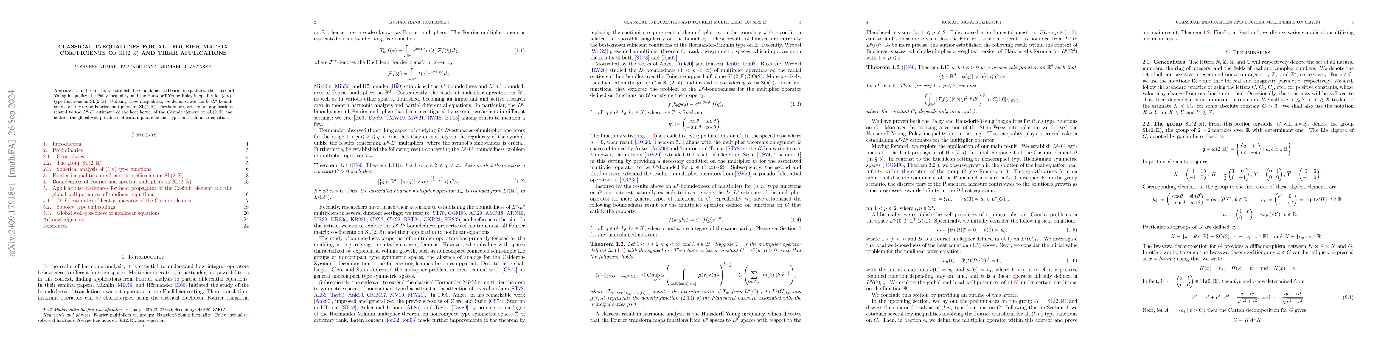 Thumbnail for Classical inequalities for all Fourier matrix coefficients of
  $\mathrm{SL}(2,\mathbb{R})$ and their applications