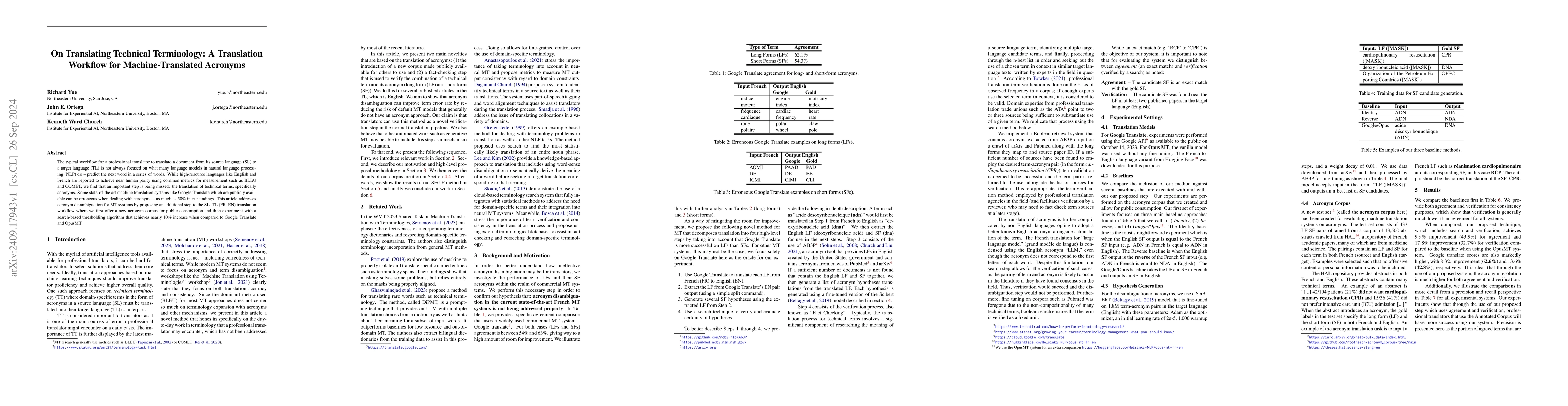 Thumbnail for On Translating Technical Terminology: A Translation Workflow for
  Machine-Translated Acronyms