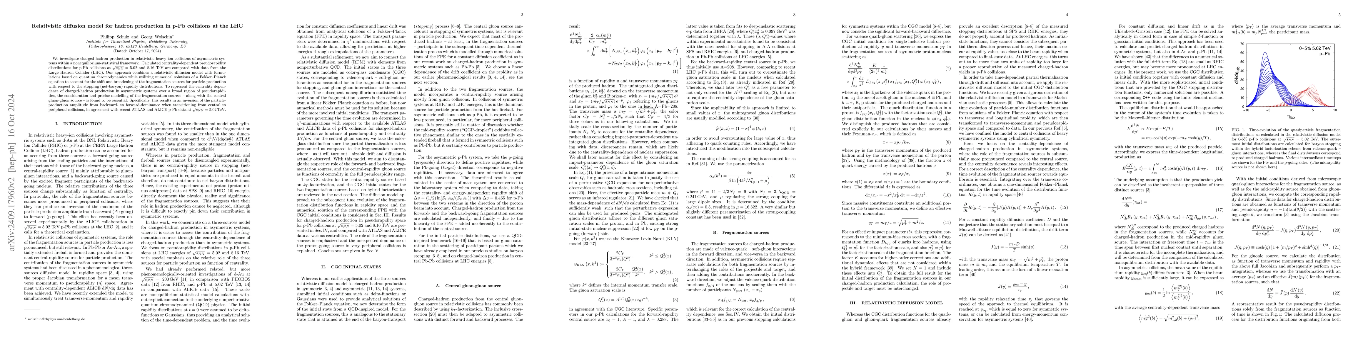 Thumbnail for Relativistic diffusion model for hadron production in p-Pb collisions at
  the LHC