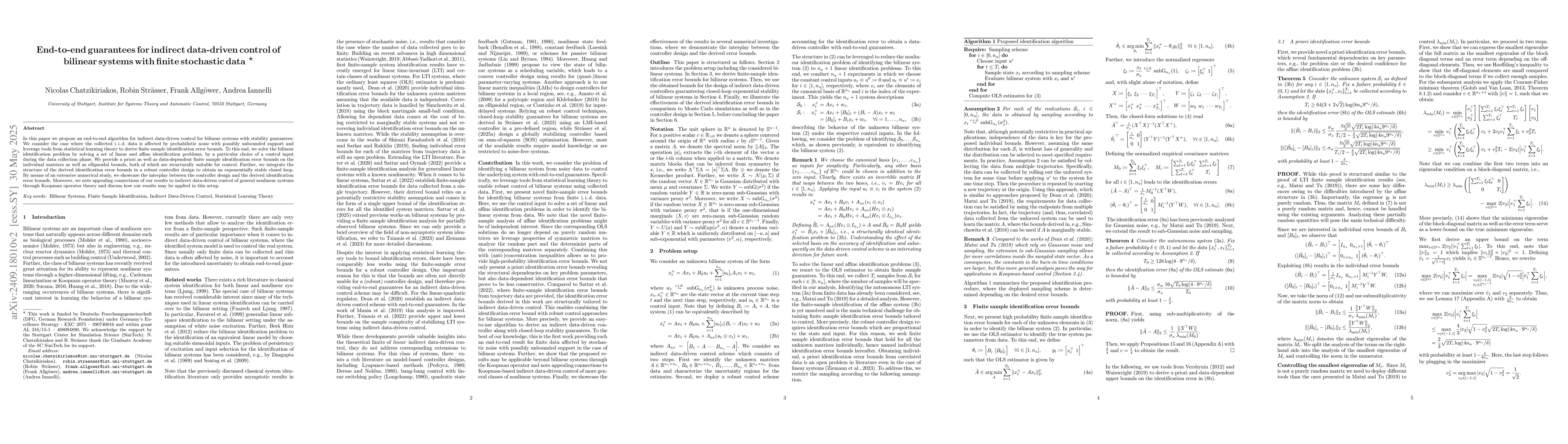 Thumbnail for End-to-end guarantees for indirect data-driven control of bilinear
  systems with finite stochastic data