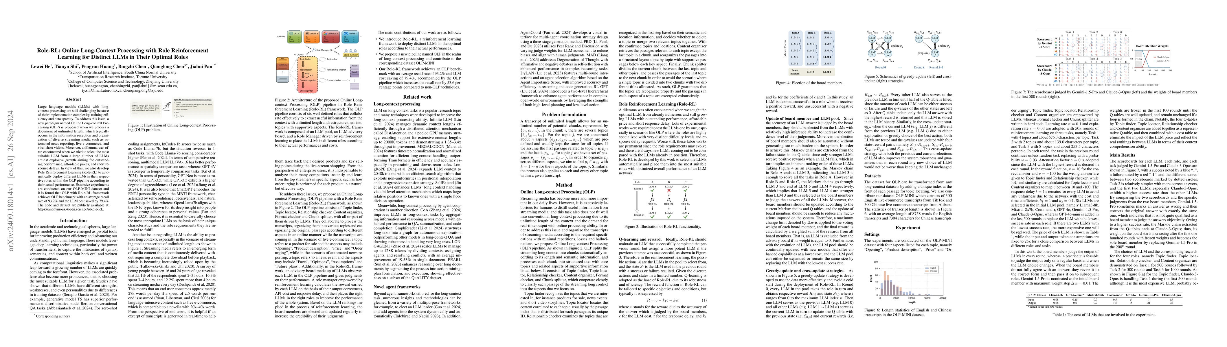 Thumbnail for Role-RL: Online Long-Context Processing with Role Reinforcement Learning
  for Distinct LLMs in Their Optimal Roles