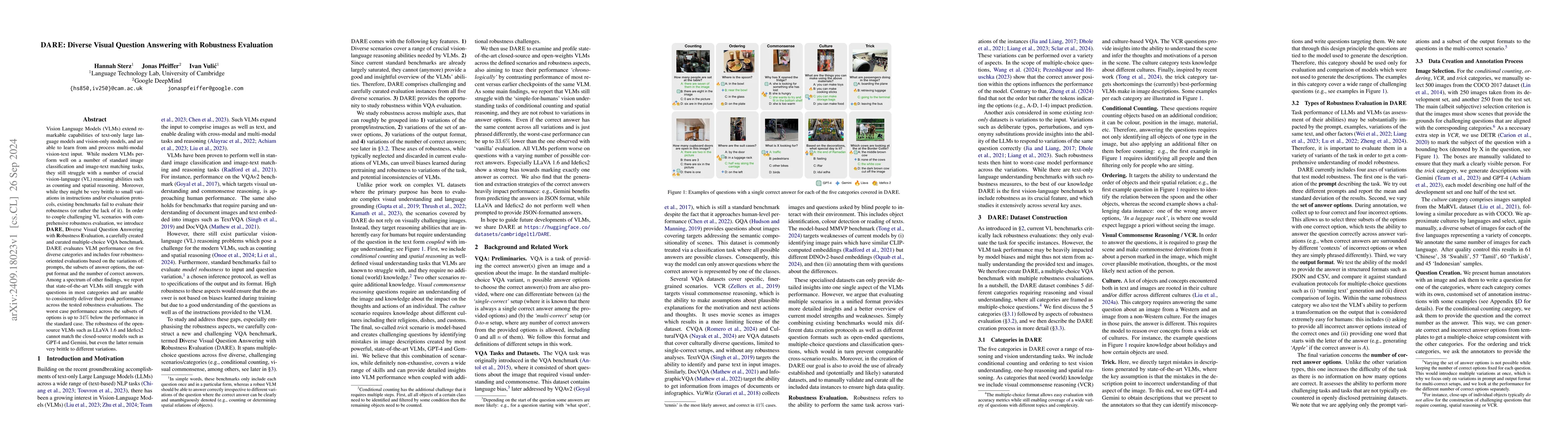 Thumbnail for DARE: Diverse Visual Question Answering with Robustness Evaluation
