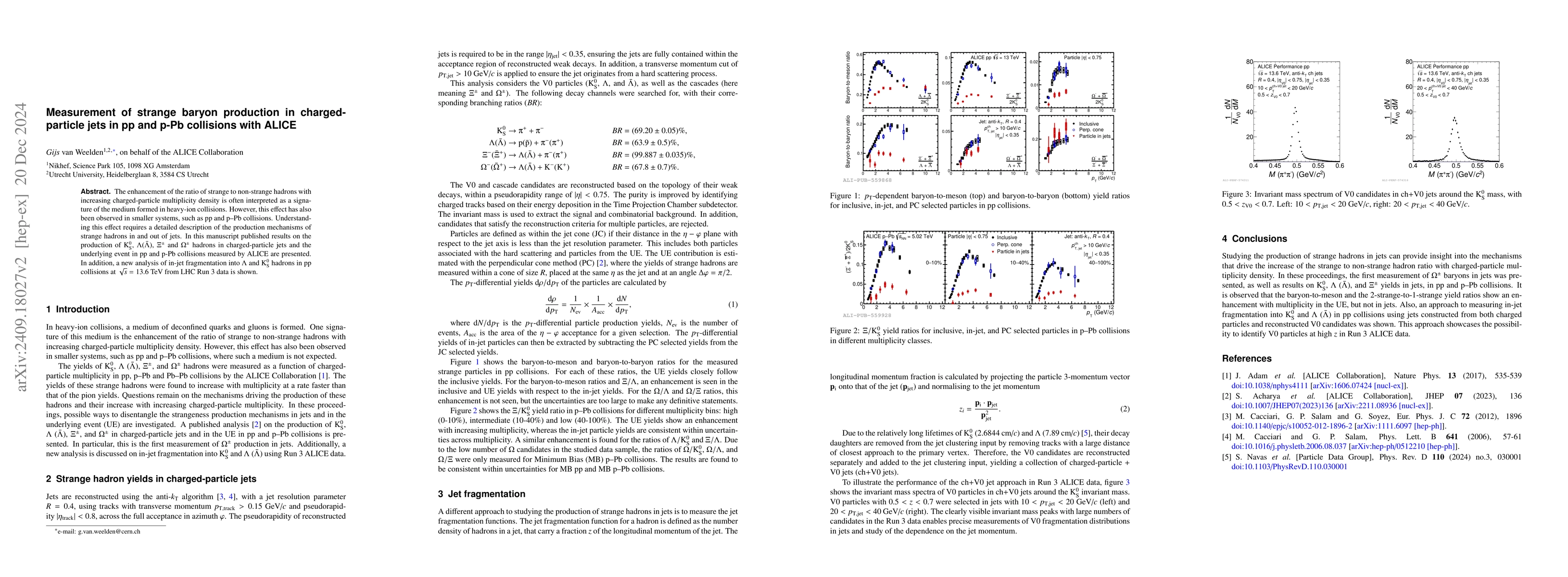 Thumbnail for Measurement of strange baryon production in charged-particle jets in pp
  and p-Pb collisions with ALICE