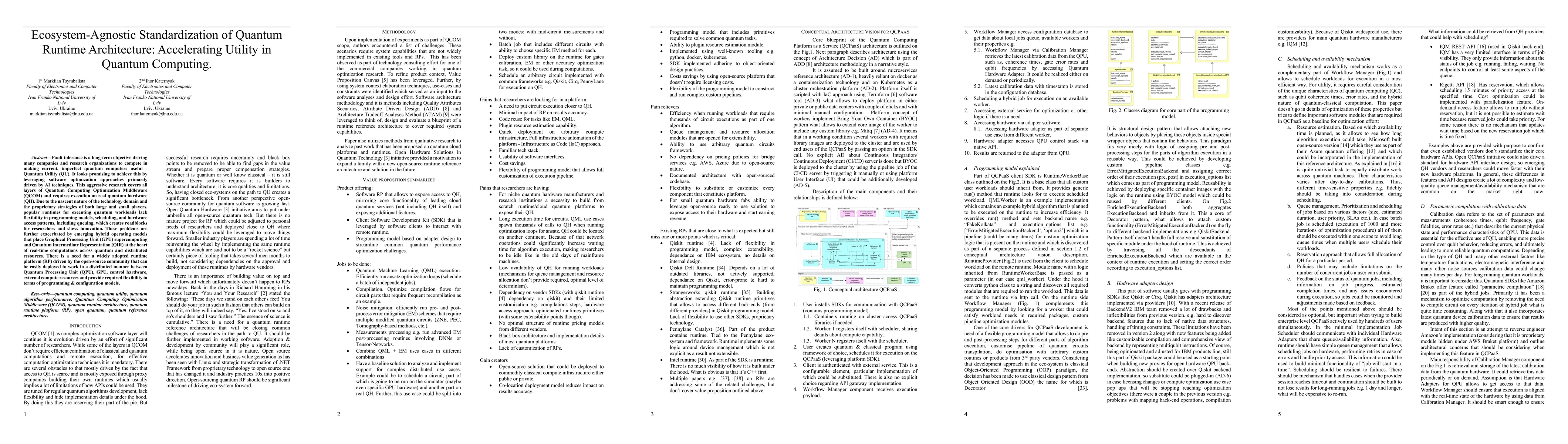 Thumbnail for Ecosystem-Agnostic Standardization of Quantum Runtime Architecture:
  Accelerating Utility in Quantum Computing