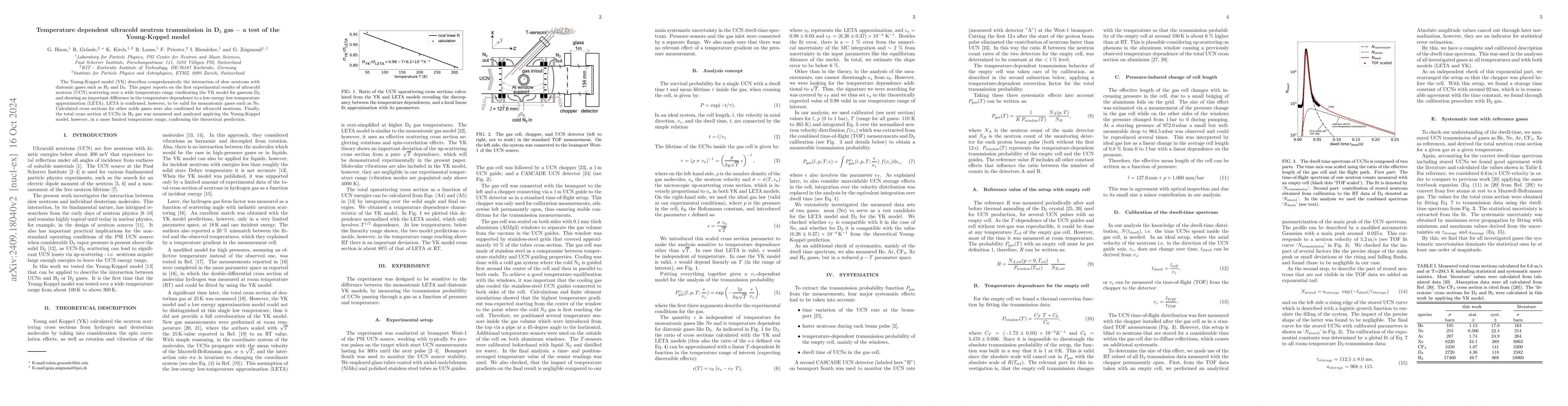 Thumbnail for Temperature dependent ultracold neutron transmission in D$_2$ gas $-$ a
  test of the Young-Koppel model